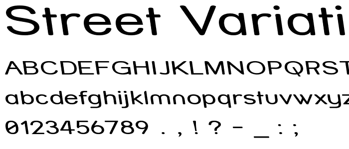 Street Variation - Rev Exp font